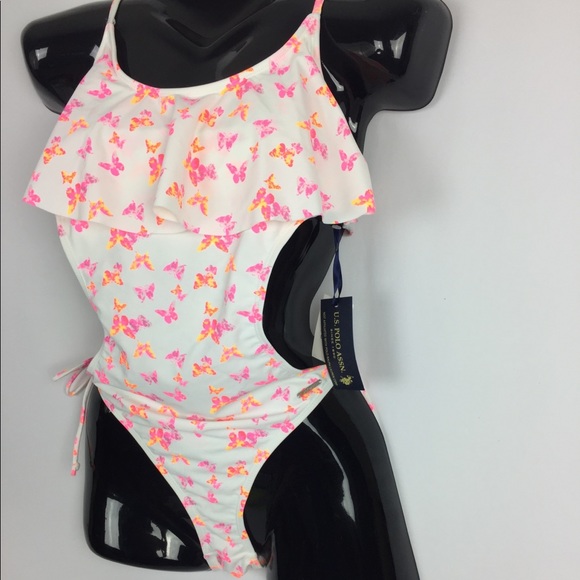 🆕Ⓜ️ U.S. Polo Assn. one-piece flounce swimsuit - Picture 5 of 6